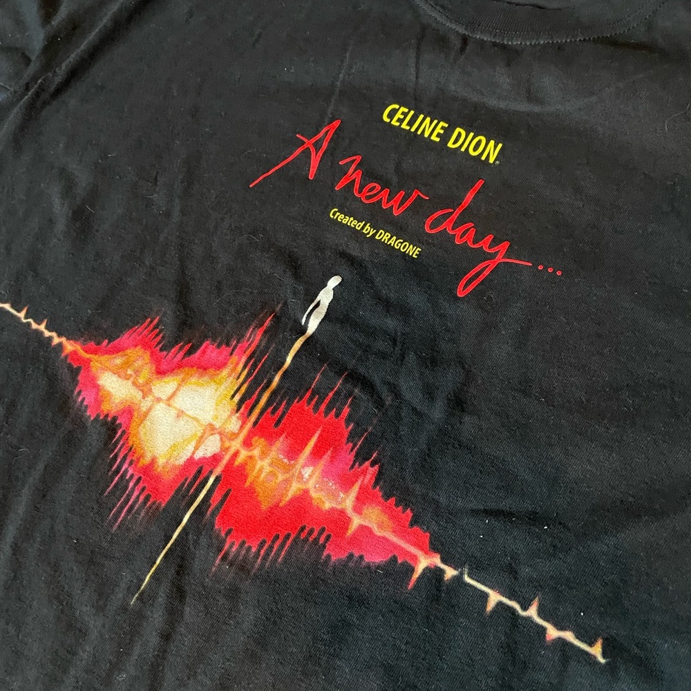 Celine Dion A New Day T Shirt Size medium. Excellent Condition. Rare